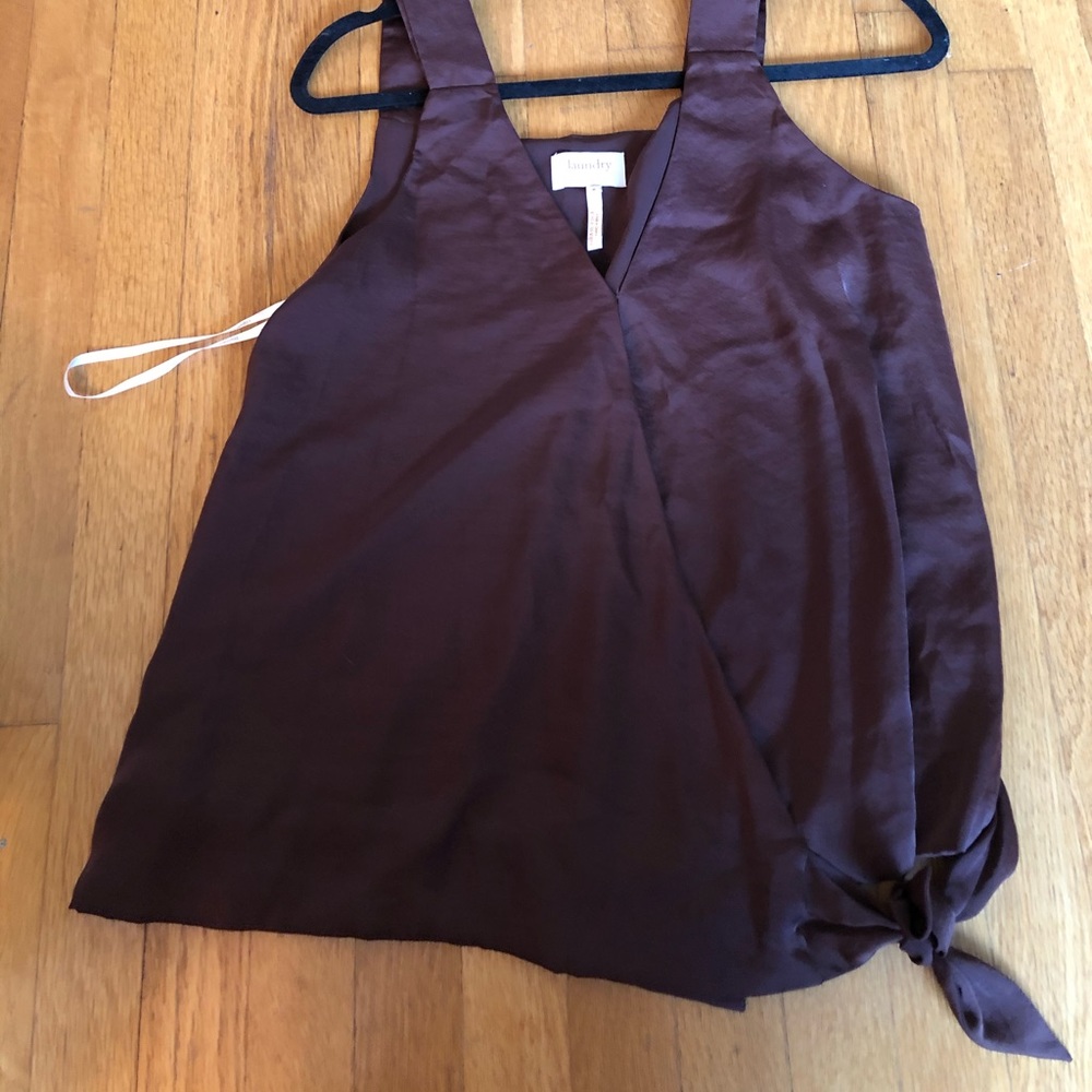 Laundry by Shelli Segal Brown Tank with Side-Tie
